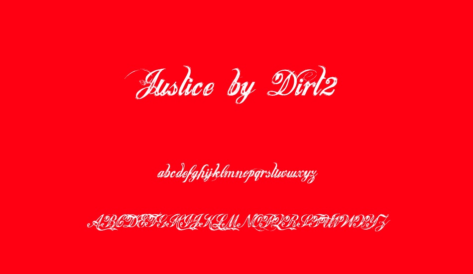 Justice by Dirt2 font