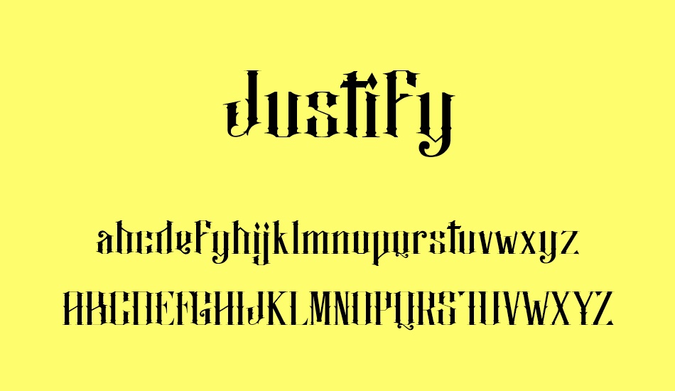 Justify font