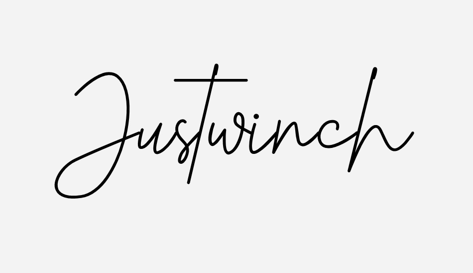 Justwinch Signature Demo font big