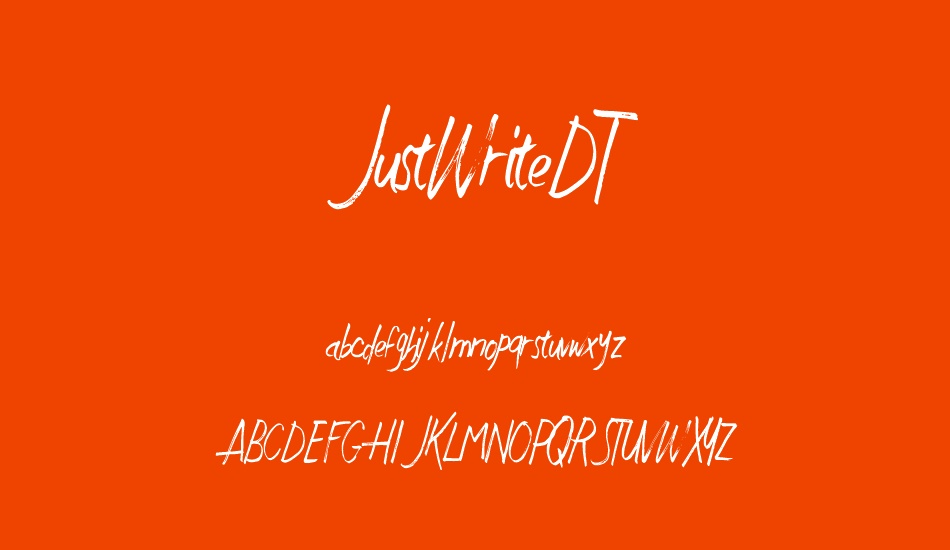 JustWriteDT font