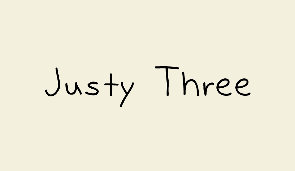 Justy Three font big