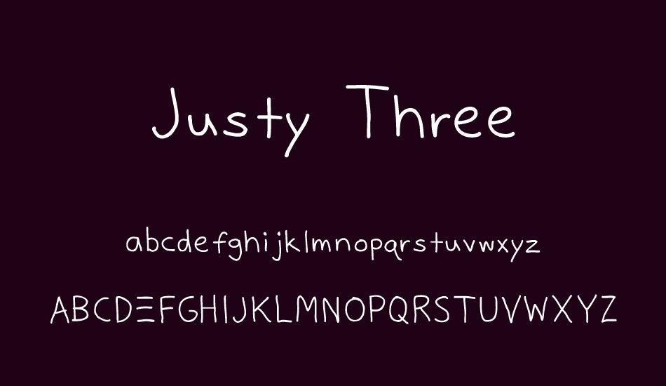 Justy Three font