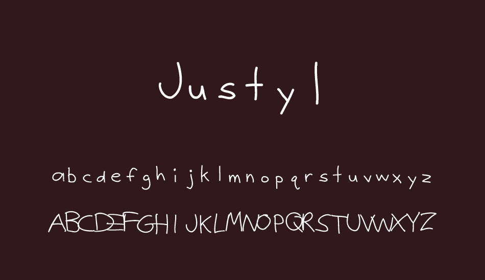 Justy1 font