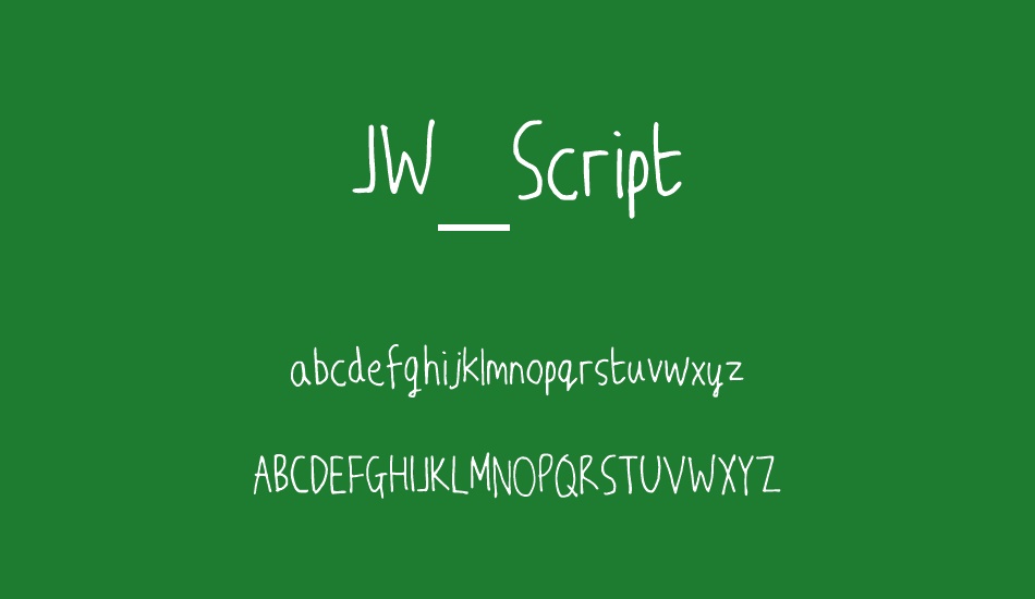 JW_Script font