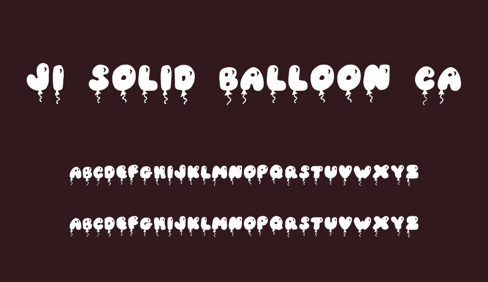 JI Solid Balloon Caps font