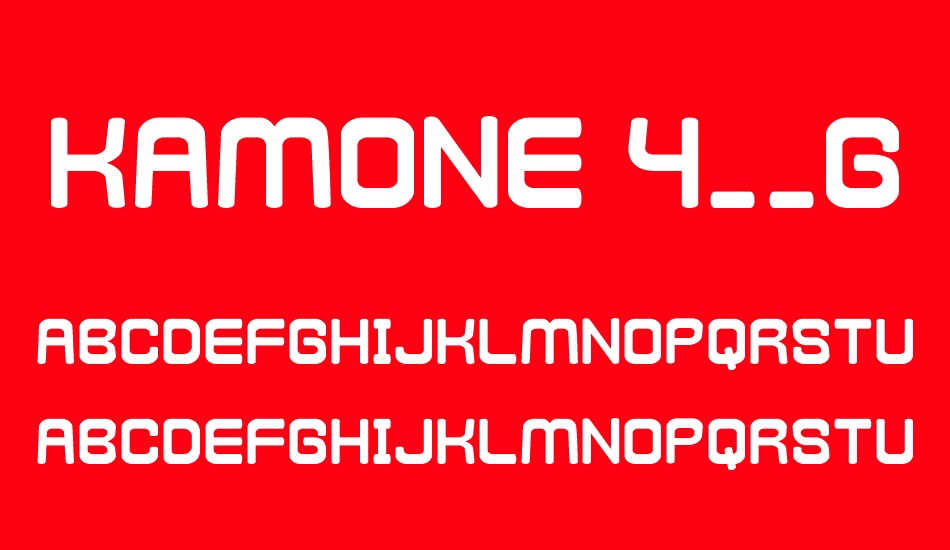 Kamone 4__G font