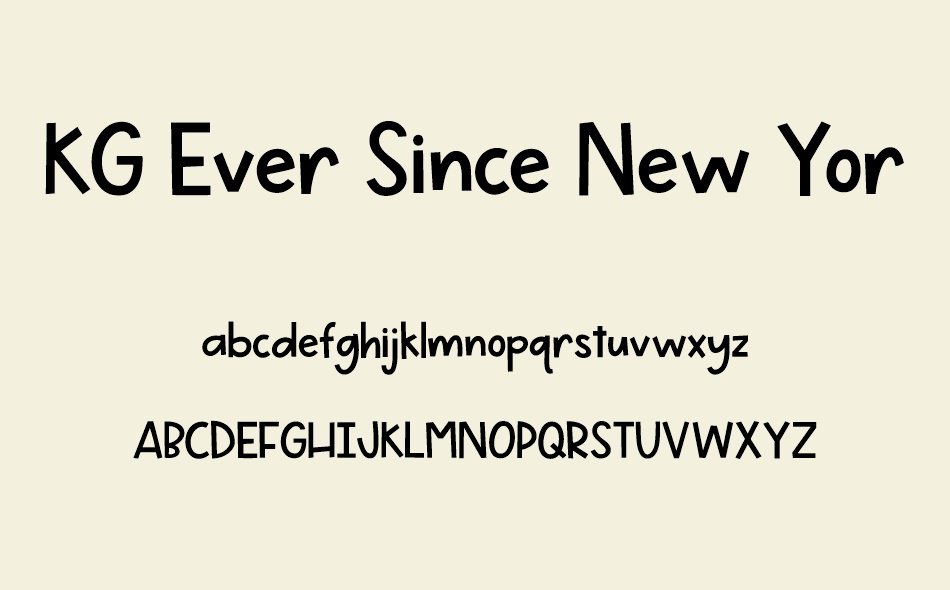 KG Ever Since New York font