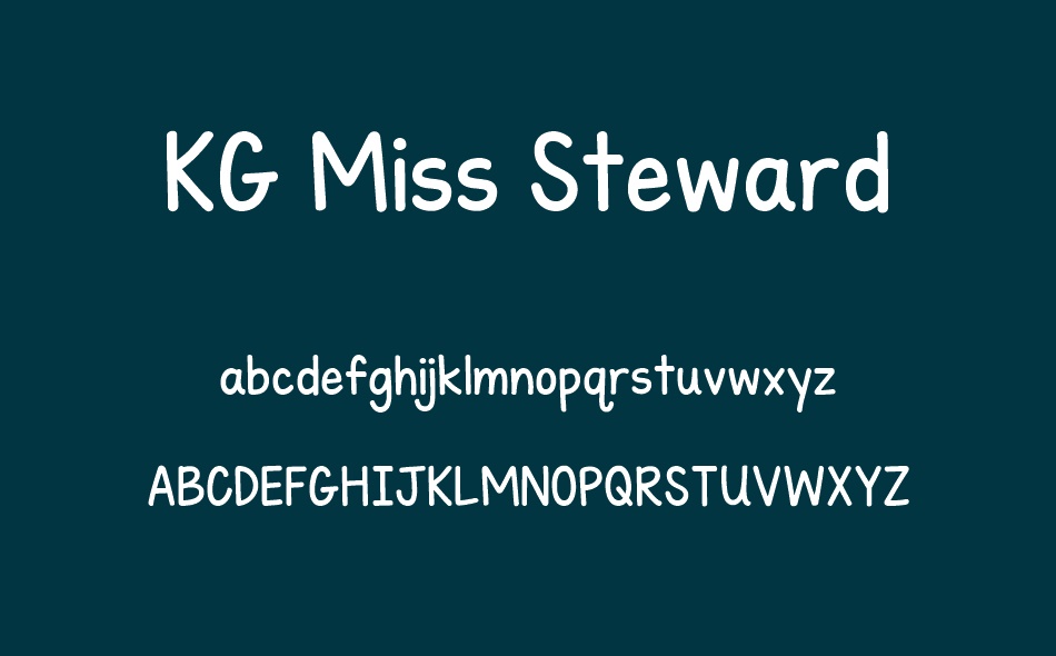 KG Miss Steward font