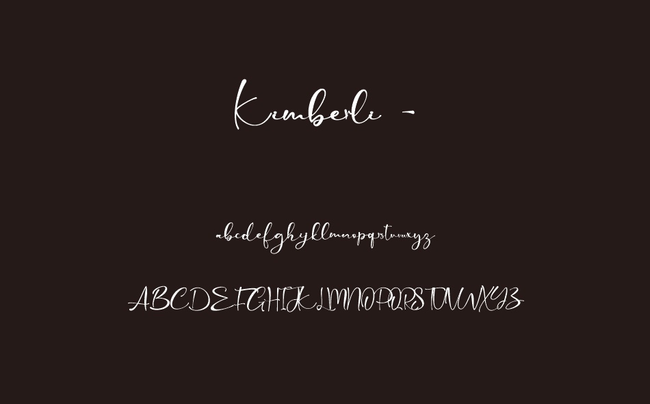 Kimberli font