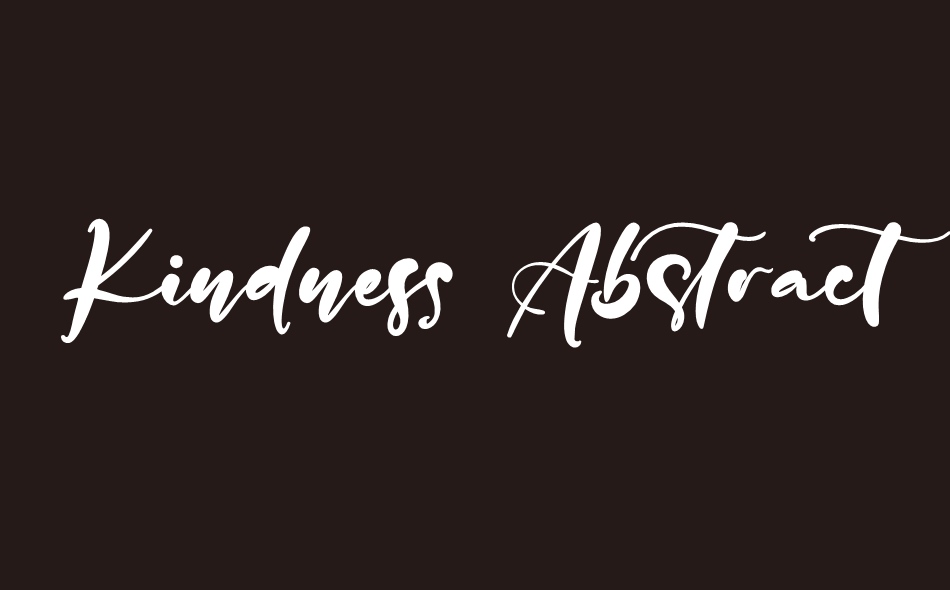 Kindness Abstract font big