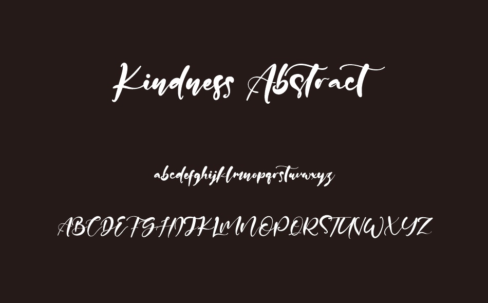 Kindness Abstract font