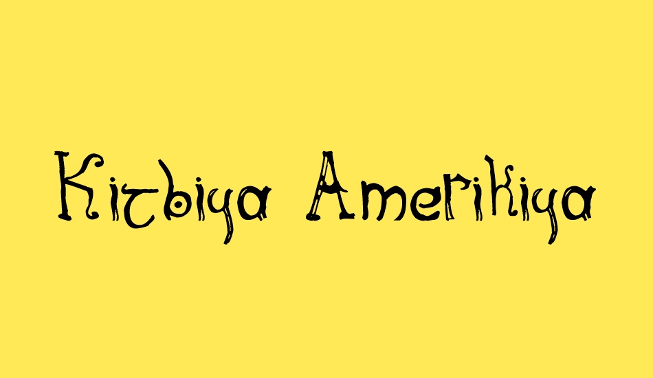 kitbiya-amerikiya font big