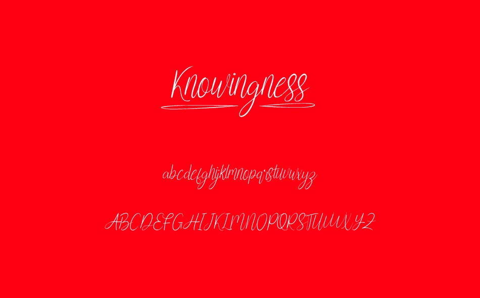 Knowingness font