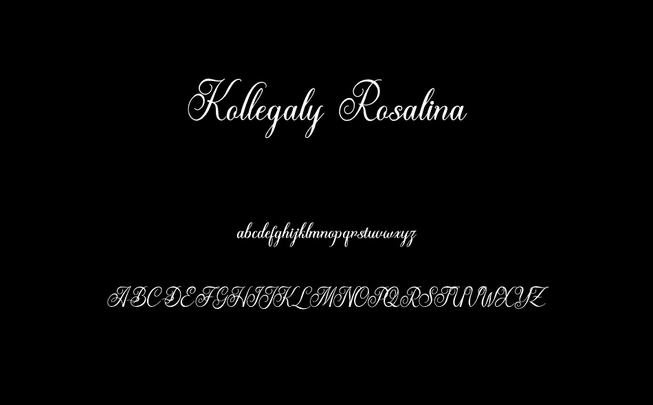 Kollegaly Rosalina font