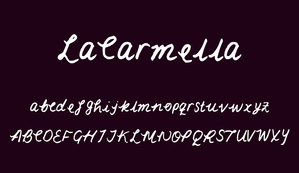 LaCarmella font