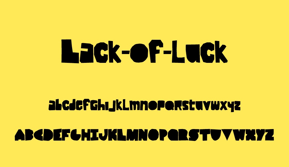 Lack-of-luck font