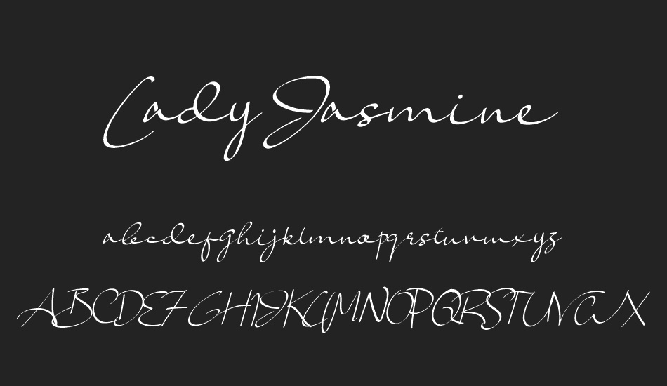 Lady Jasmine font