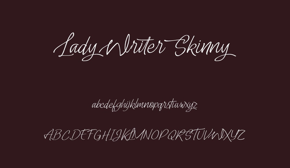 Lady Writer Skinny font