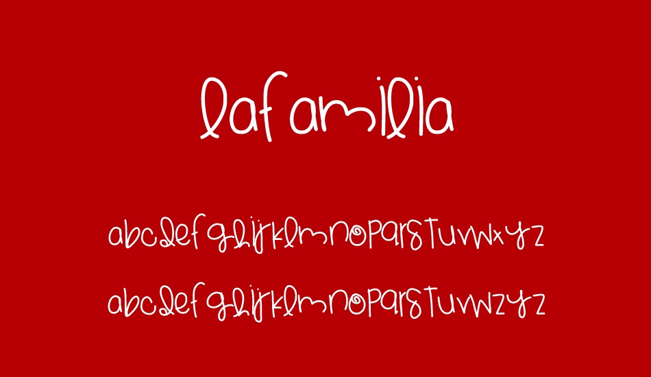 LaFamilia font