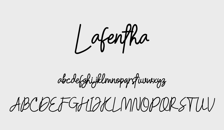 Lafentha font