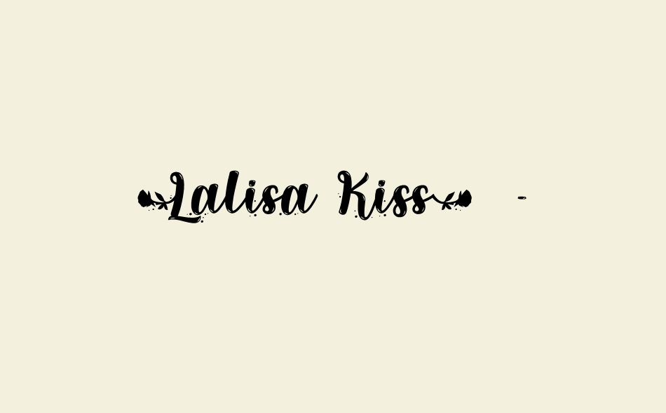 Lalisa Kiss font big