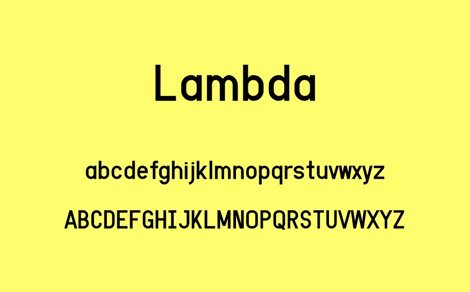 Lambda font