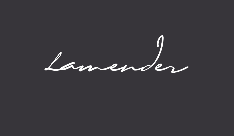 Lamender font big