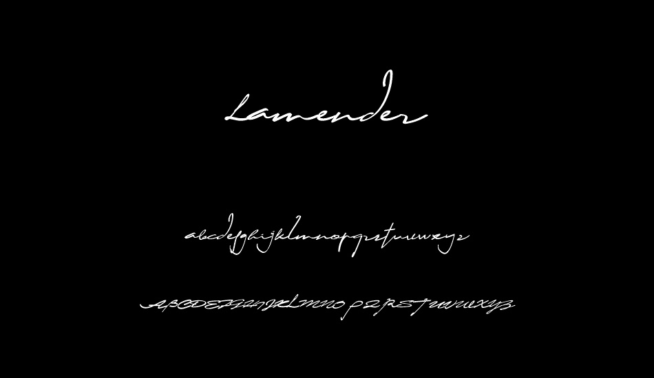 Lamender font