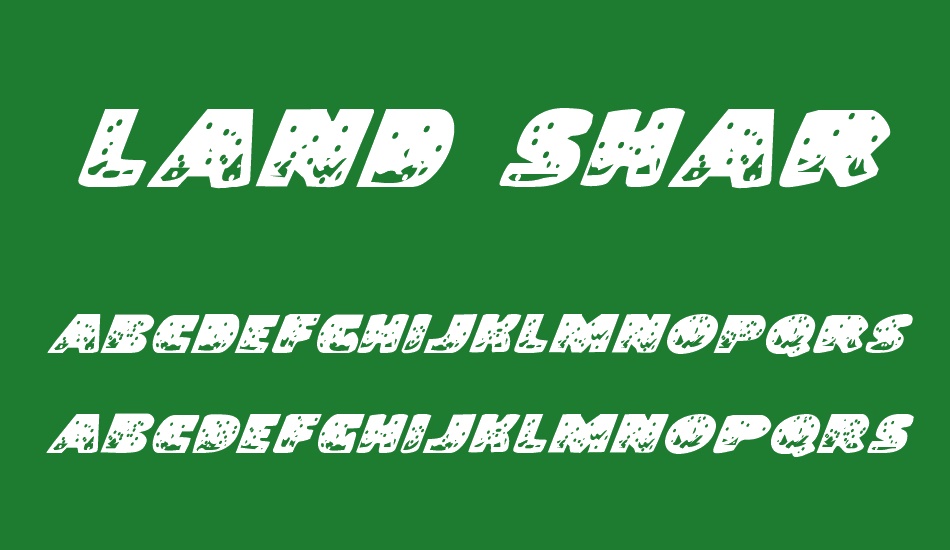 Land Shark Italic font