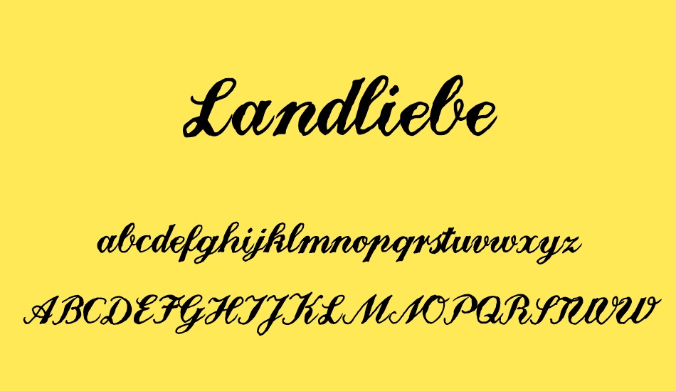 Landliebe font