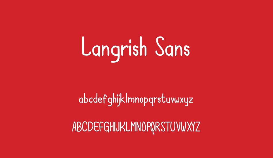 Langrish Sans font