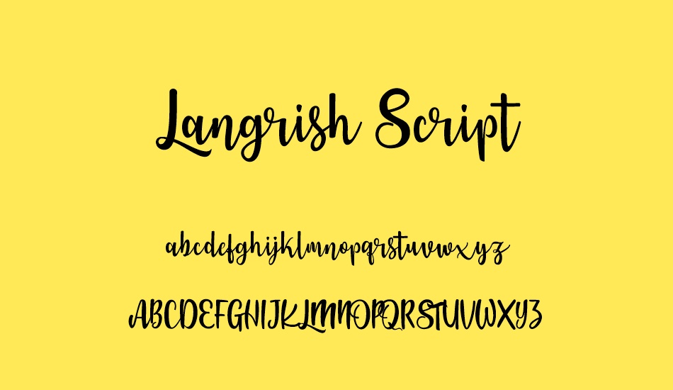 Langrish Script font