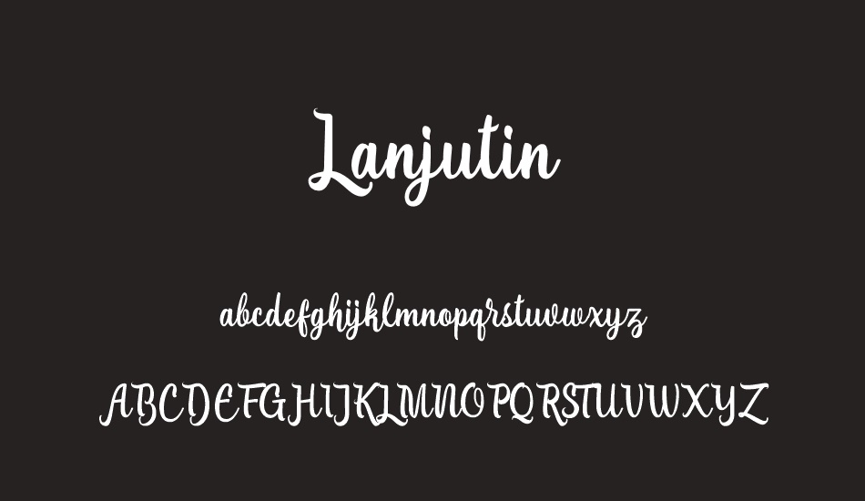 Lanjutin Free Demo font