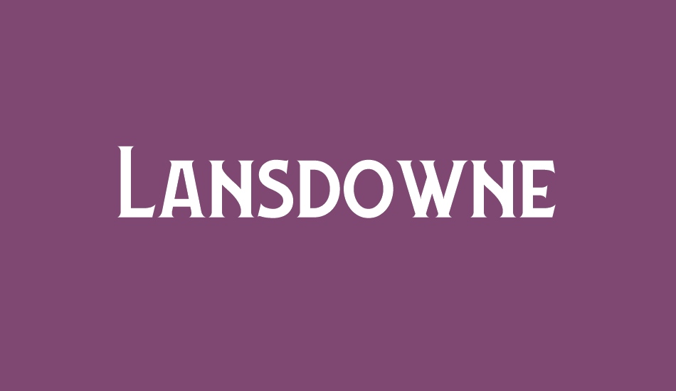 Lansdowne DEMO font big