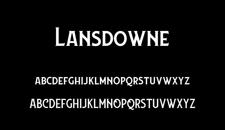 Lansdowne DEMO font