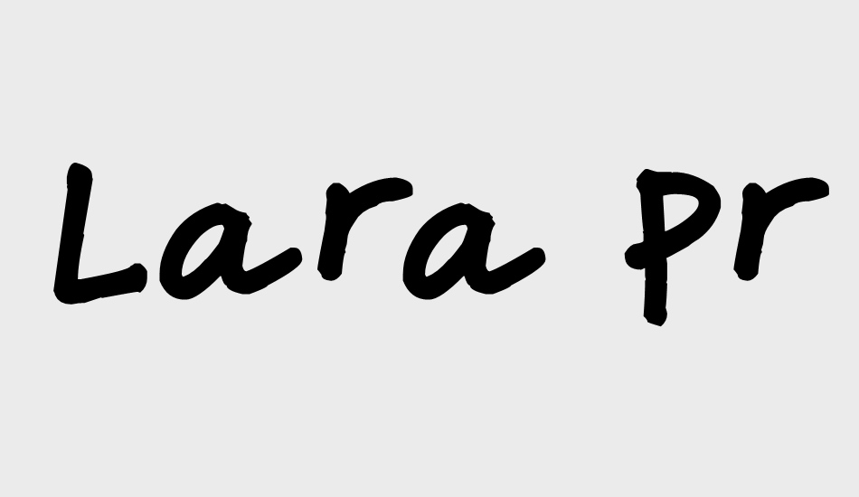 Lara Prints Bold font big