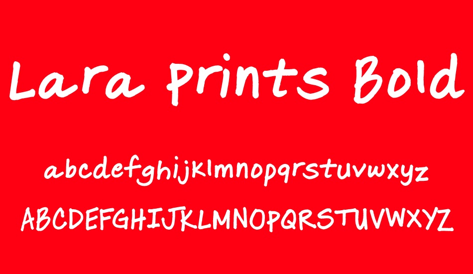 Lara Prints Bold font