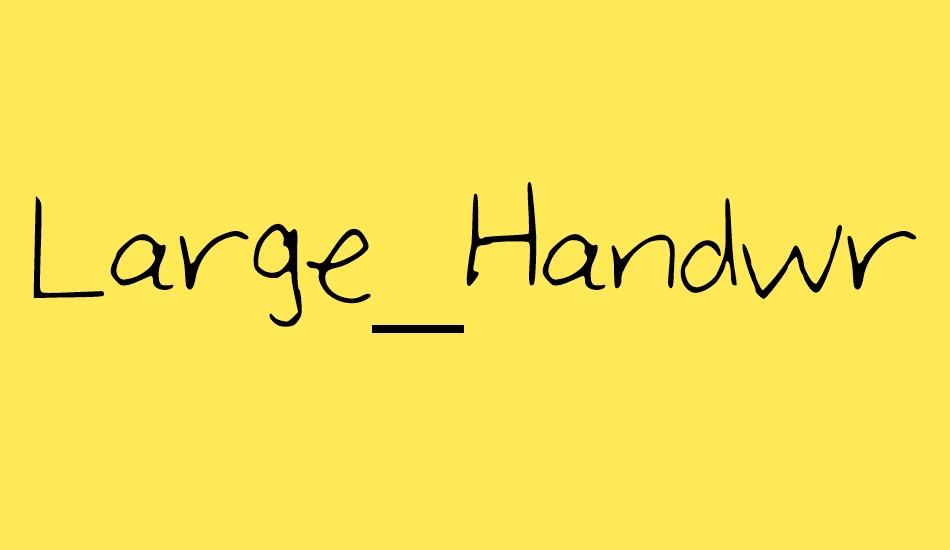 Large_Handwriting font big