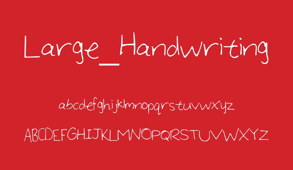 Large_Handwriting font