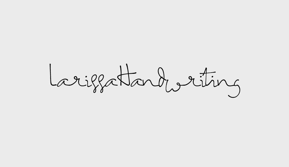 LarissaHandwriting font big