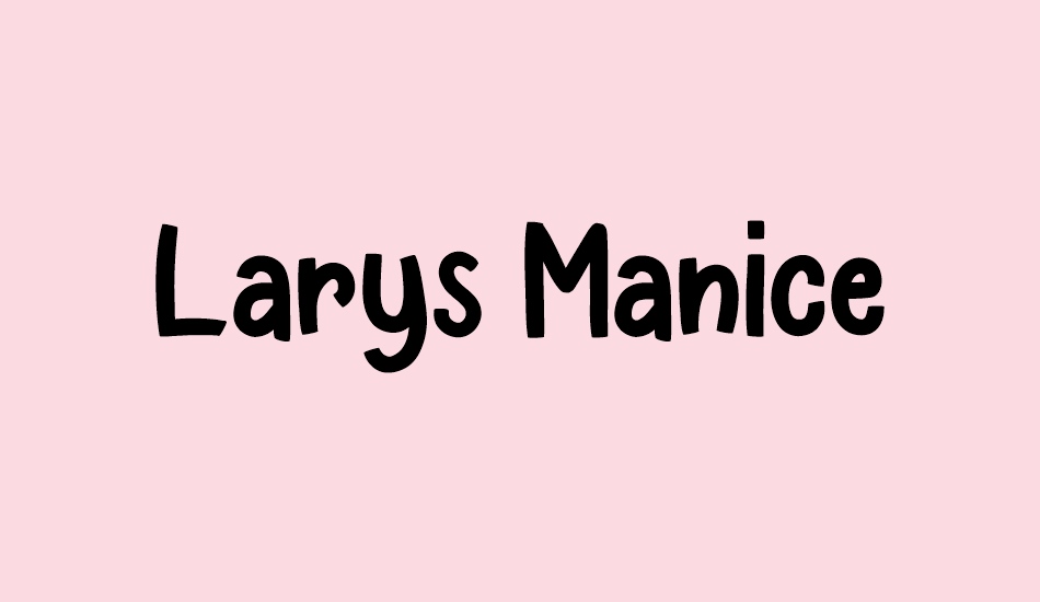 Larys Manice Demo font big