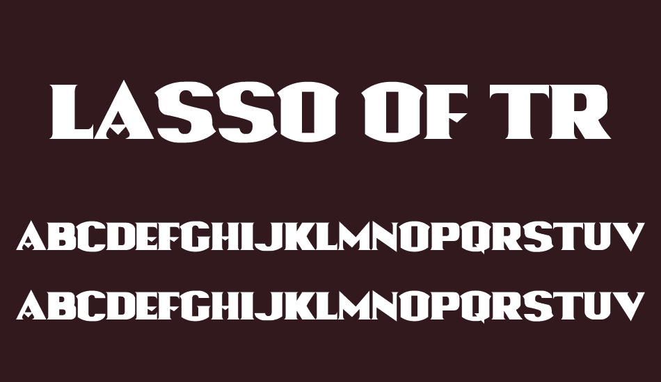 Lasso Of Truth font