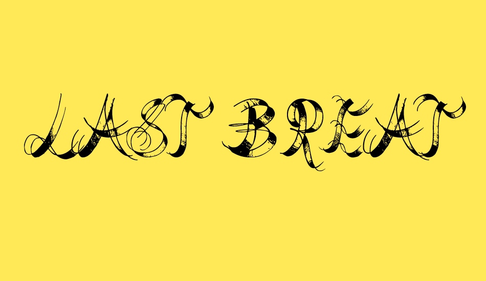 Last Breath font big