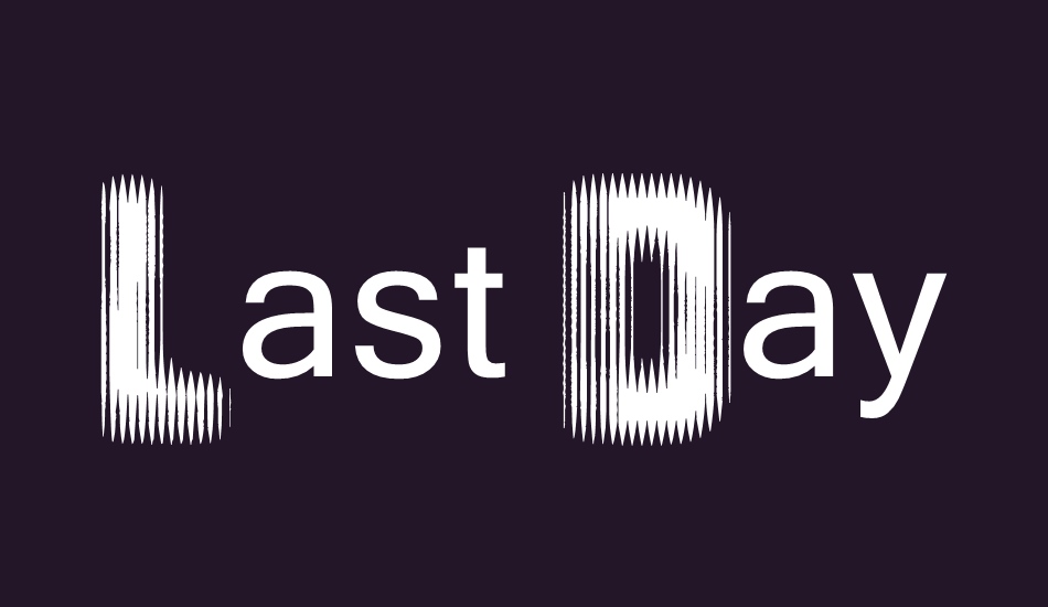 Last Day On Earth font big