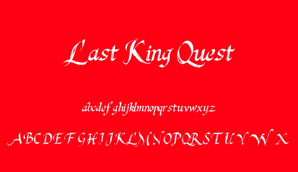 Last King Quest font