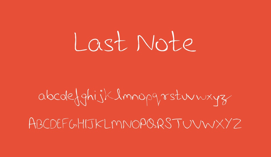 Last Note font