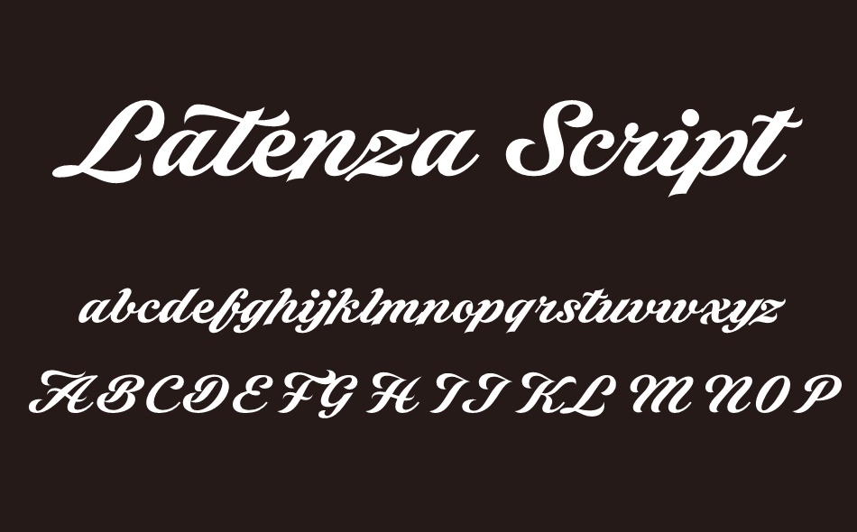 Latenza Script font