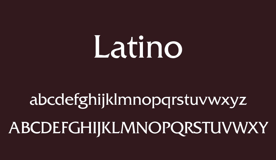 Latino font