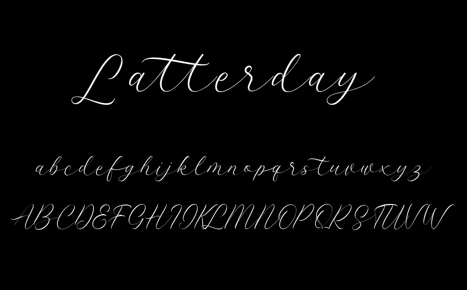 Latterday font