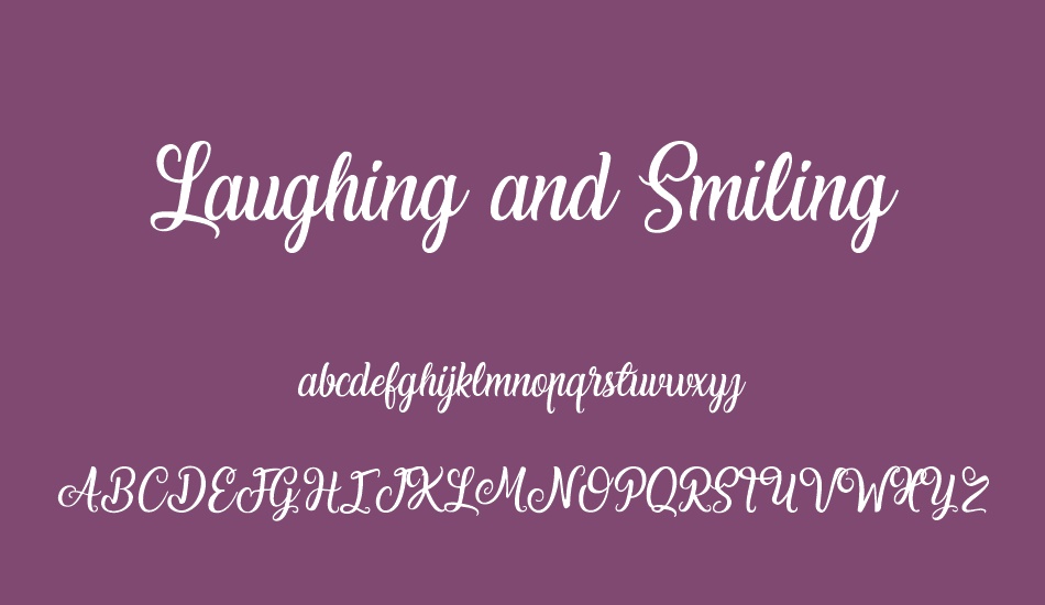 Laughing and Smiling font